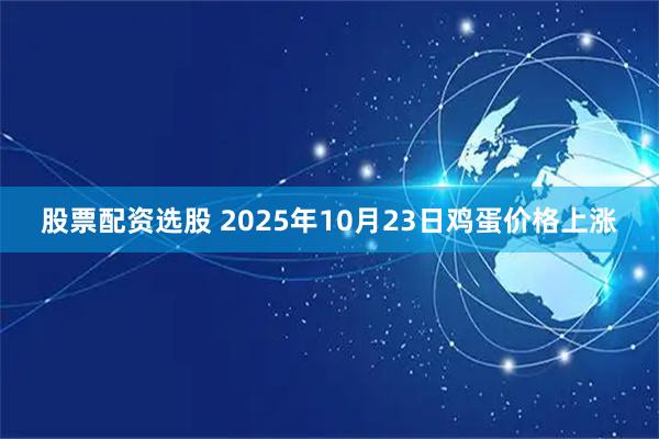 股票配资选股 2025年10月23日鸡蛋价格上涨