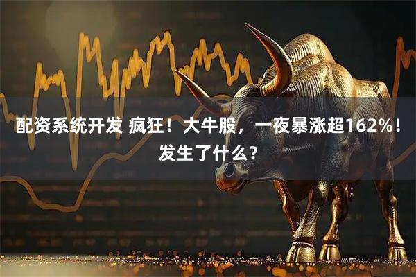配资系统开发 疯狂！大牛股，一夜暴涨超162%！发生了什么？