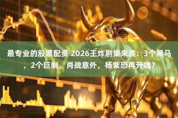 最专业的股票配资 2026王炸剧集来袭：3个黑马，2个巨制，肖战意外，杨紫恐再升咖？